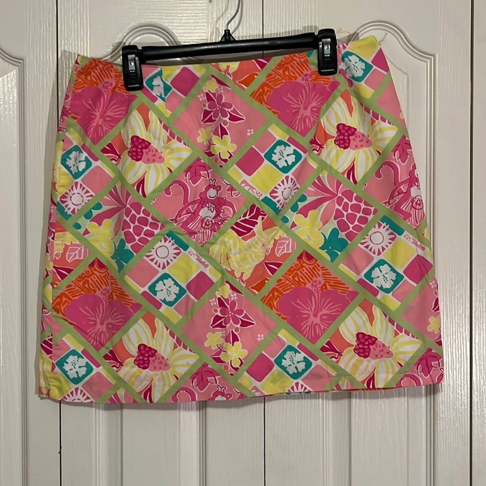 Lilly Pulitzer Short Skirt Sz 14 (with monkeys!)